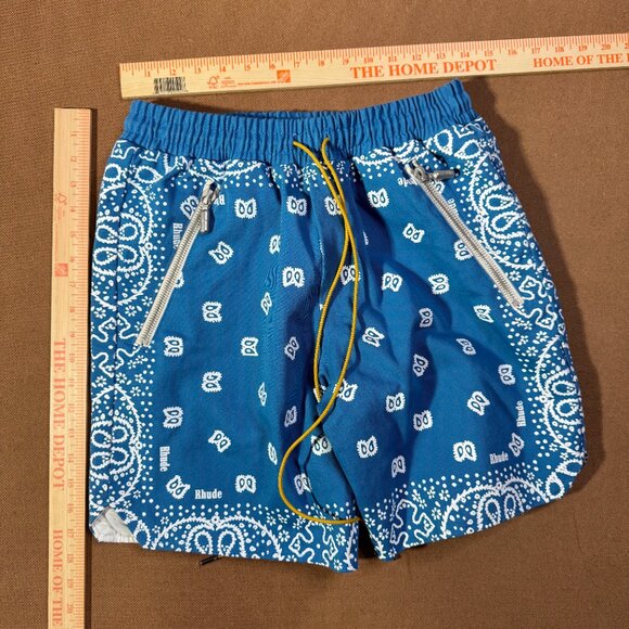 RHUDE Bandana Shorts Marine Blue | Size Medium - Picture 4 of 4